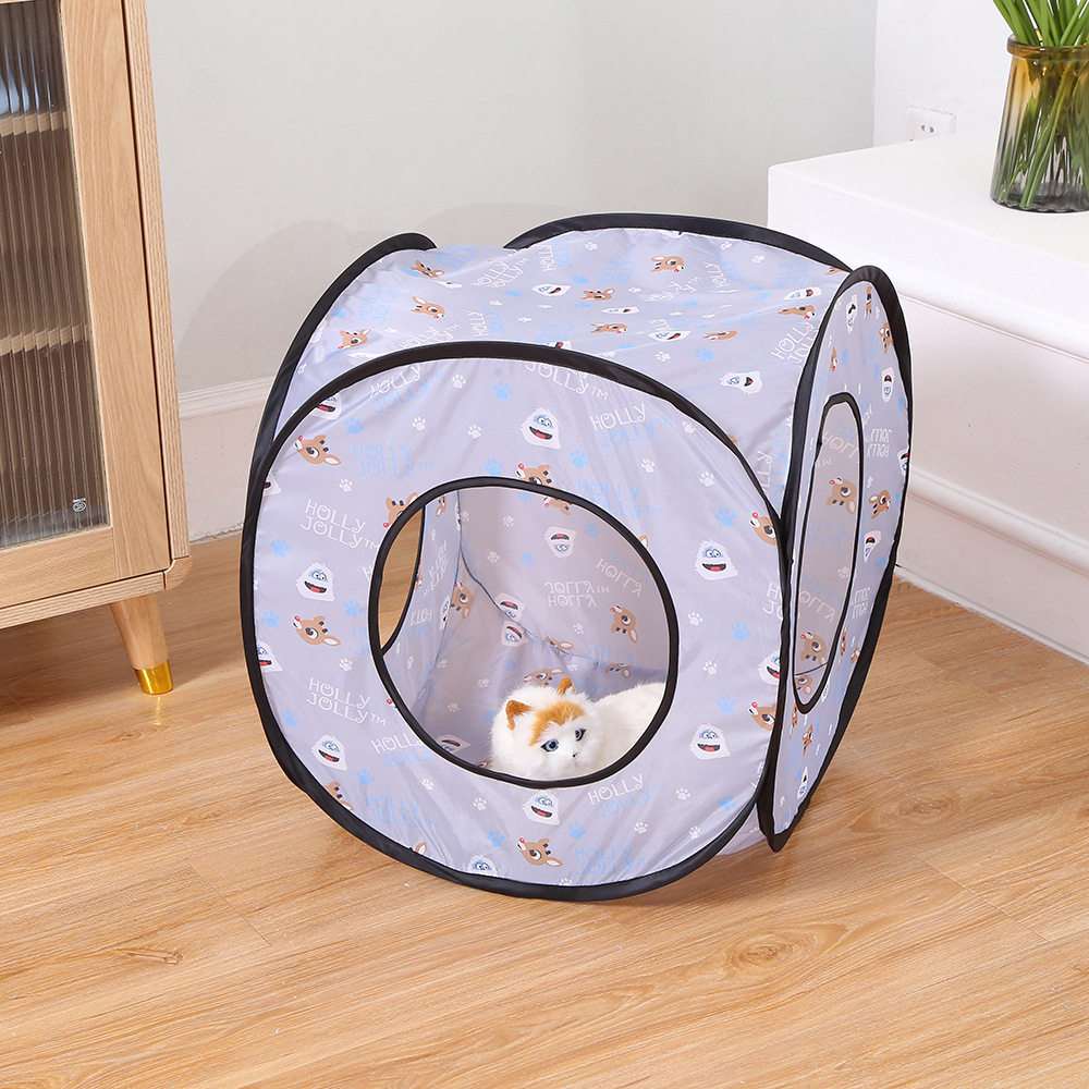 跨境新品可折叠宠物猫帐篷隧道猫床宠物用品滚地龙宠物帐猫窝批发,淘宝优惠券,粉丝福利购,淘宝优惠卷