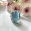 Collection of unique items, Gaohuotongtai, S925 sterling silver inlaid with gold, sun white crystal, amethyst, ocean blue colored gemstone ring