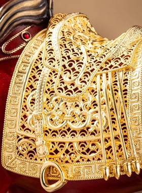 朱炳仁铜决胜千里马摆件花丝马鞍精致送礼桌面办公室本命年礼物