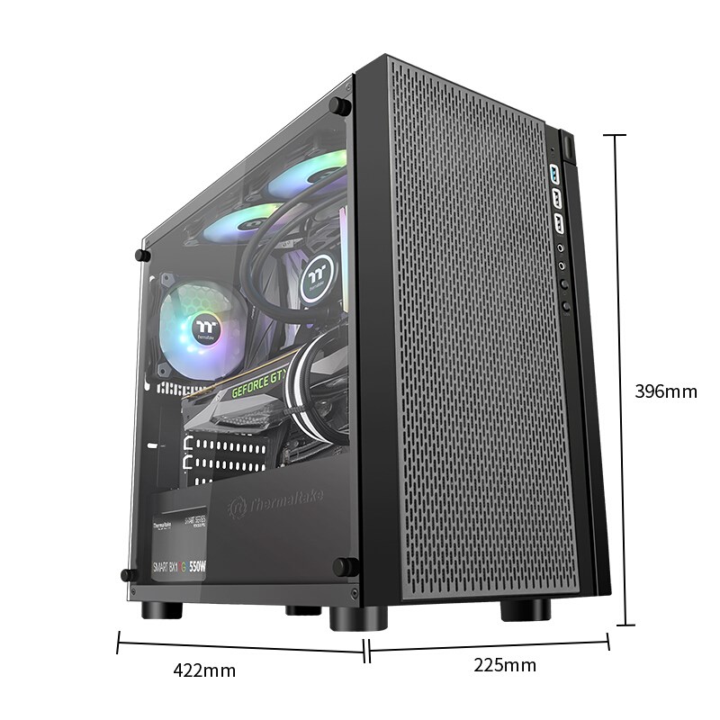 Thermaltake/TT 启航者F2侧透版机箱台式机matx紧凑型机箱 - 图1