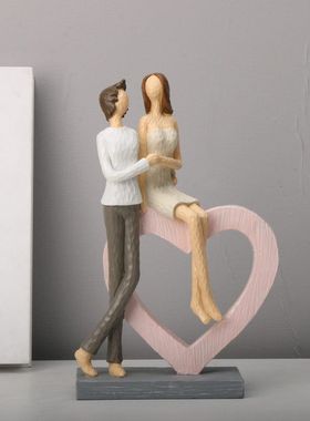 欧式新郎新娘婚礼树脂礼物可爱女孩人物玩偶蛋糕装饰品蛋糕装饰