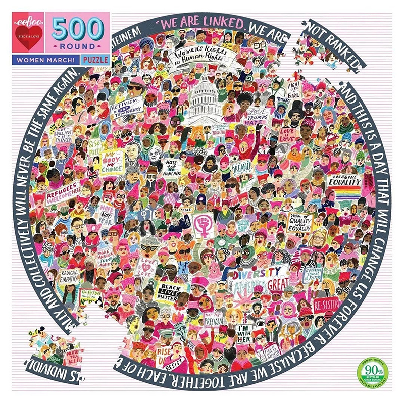 eeboo平安夜 上海巴黎伦敦 蓝色厨房 美国进口拼图500/1000片玩具 - 图3