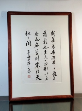 我善养吾浩然之气至大至刚以直养而无害则塞于天地之间书法真迹