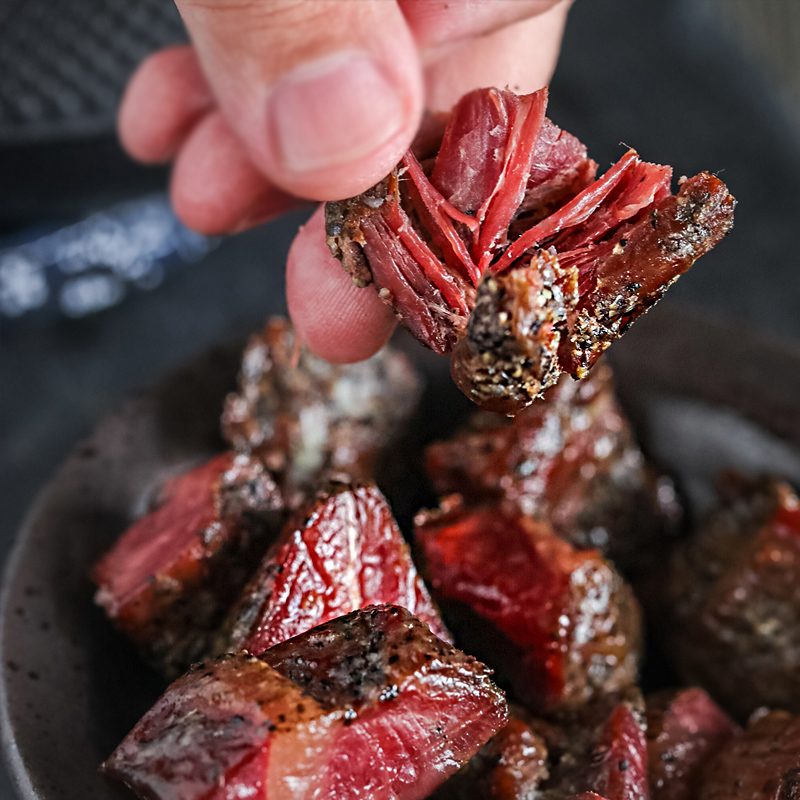 隐谷野 美式烤牛肉 黑椒口味即食牛肉干牛肉熟食牛肉粒小包装100g - 图2