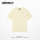 Hip hop pure cotton couple short sleeve bottoming shirt white