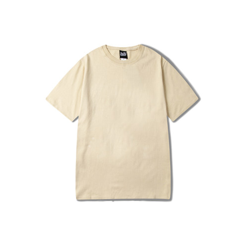 2026高街暗黑OVERSIZE宽松 粉红色 枚红色 t-shirt纯色短T恤男女 - 图3