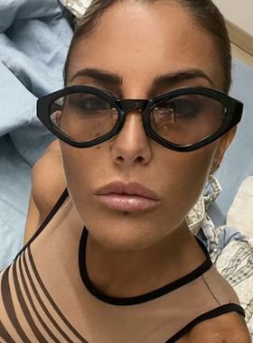 菱形太阳镜小框女士高级感墨镜防晒防紫外线太阳眼镜ins网红