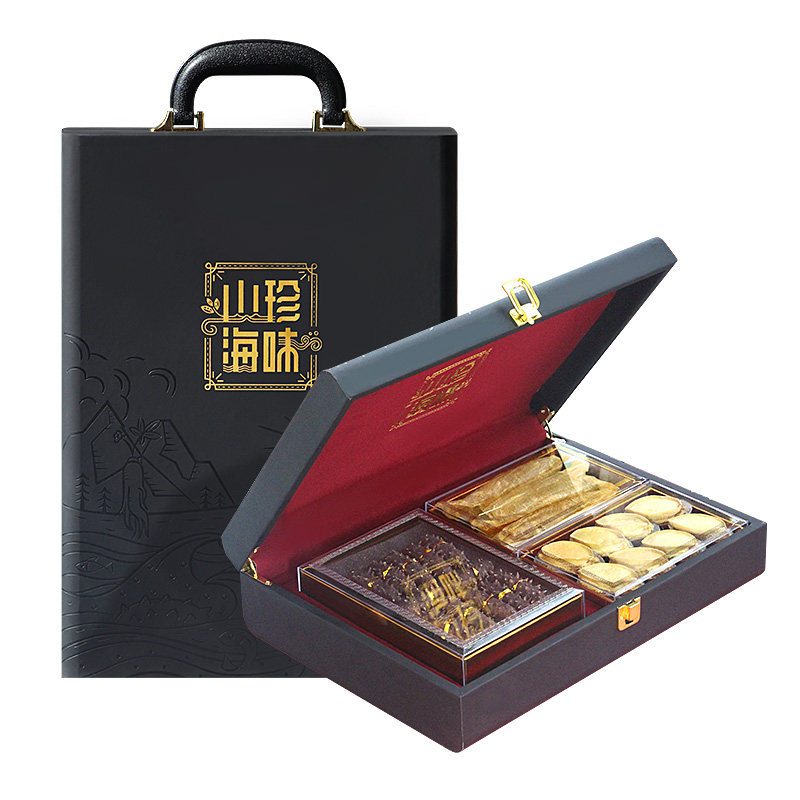 年货送礼特产高档淡干海参鲍鱼鱼胶礼盒装海鲜干货过年送领导长辈