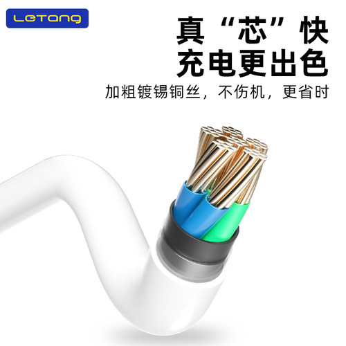 乐糖S23超级闪充电线120W双引擎手机线充电器适用于iPhone14 安卓Type-c通用超级快充USB-C接口数据线批发 - 图1