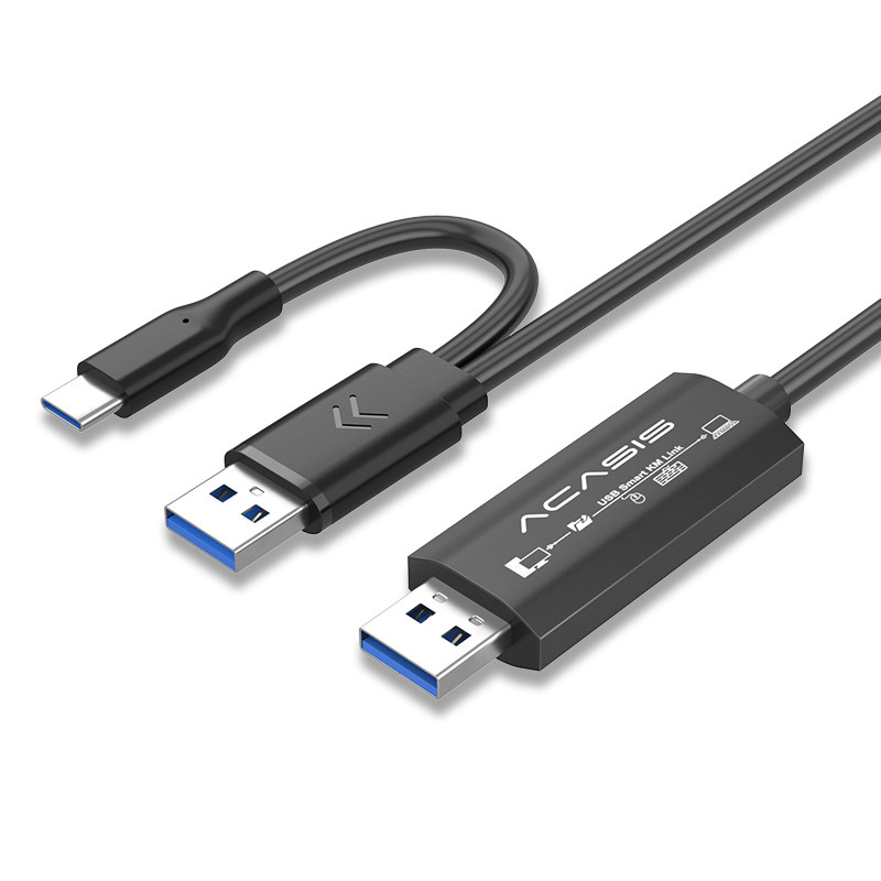 Acasis USB3.0对拷线两台电脑共用鼠标键盘文件拷贝公对公互拷线,淘宝优惠券,粉丝福利购,淘宝优惠卷