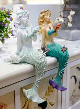 鱼缸造景装饰美人鱼工艺品