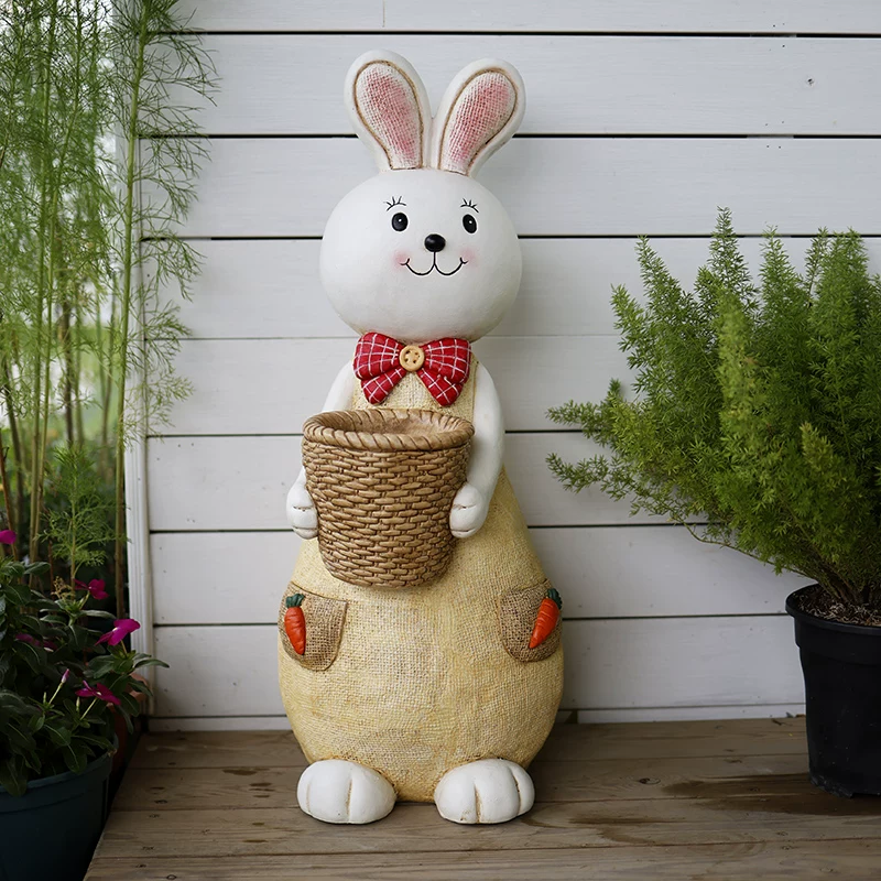 Creative big cute travel rabbit, flowerpot