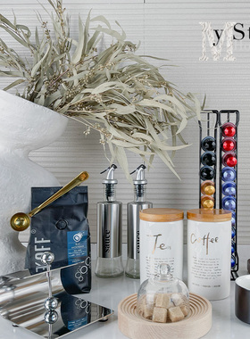 样板间橱窗花艺咖啡岛台创意摆件