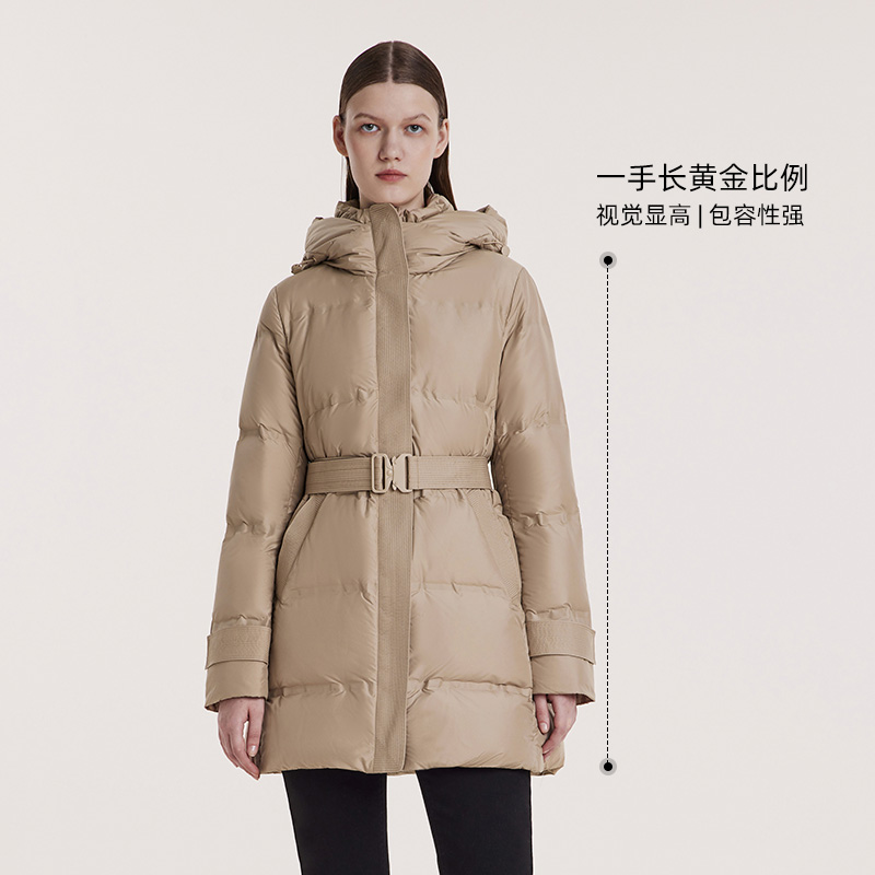歌莉娅轻薄羽绒服女款冬季新款保暖鹅绒服收腰显瘦外套1ADC8C02A