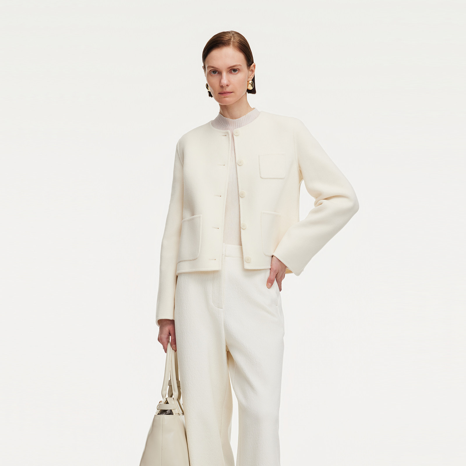 首降|歌莉娅羊毛羊绒小个子大衣女冬季高级穿搭双面毛呢短外套,淘宝优惠券,粉丝福利购,淘宝优惠卷