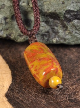 精品蒙料战国红玛瑙路路通挂件