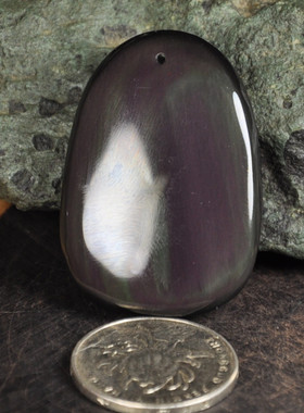 天然黑曜石八大守护神挂件吊坠