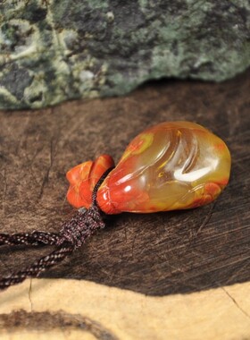 缟玛瑙北票战国红毛衣链