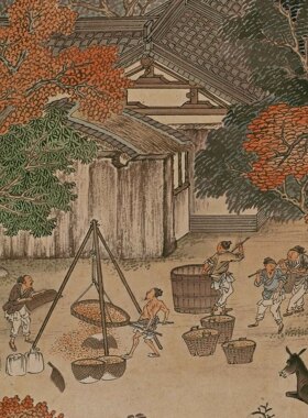 新品1:1清 冯宁 仿杨大章宋院本金陵图卷高清微喷复制临摹范本