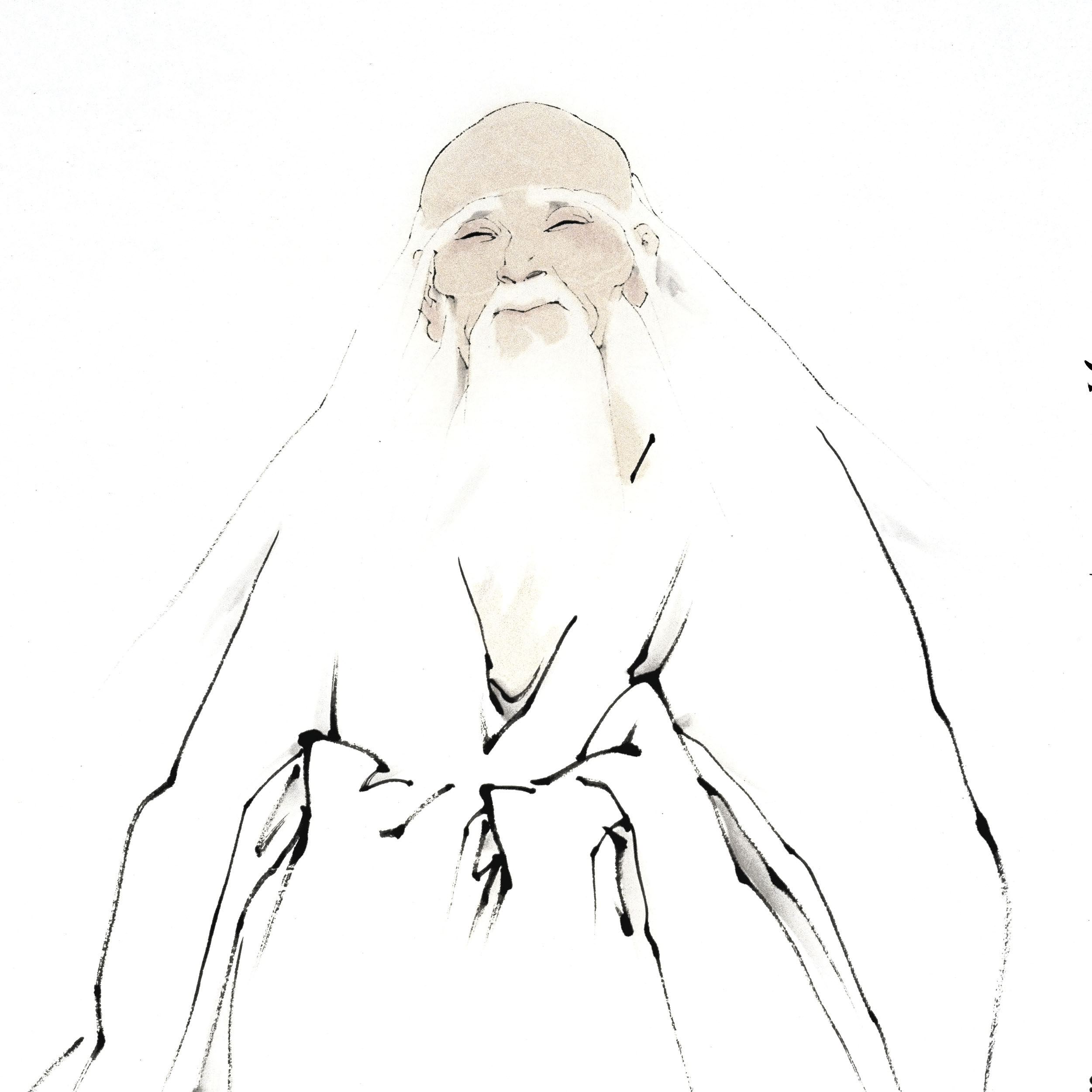范曾老子出关办公室装饰画32.5*63 65*126书房挂饰客厅玄关装饰画