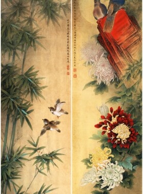 李晓明梅兰竹菊高清微喷工笔画