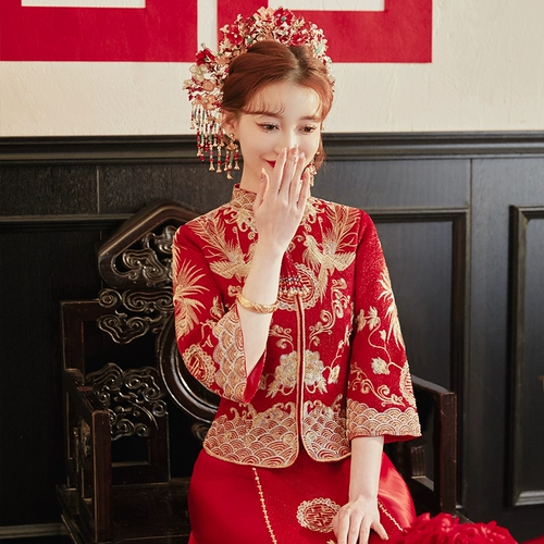 Традиционный свадебный наряд Сюхэ, свадебное платье, летнее вечернее платье, китайский стиль, подходит для подростков