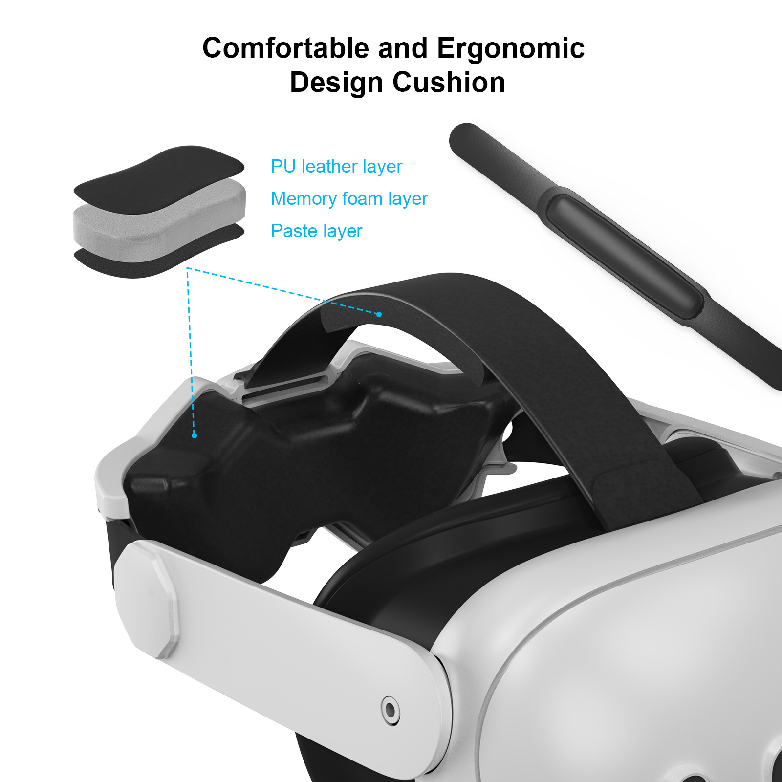 Meta Quest3 VR眼镜可调节替换头带MetaQuest3多角度调节头戴配件 - 图2