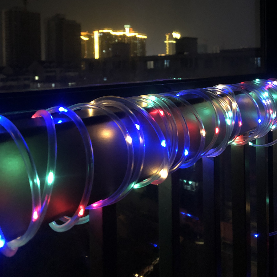 太阳能LED彩灯闪灯串灯满天星户外防水七彩节日装饰灯带USB管子灯_虎窝淘