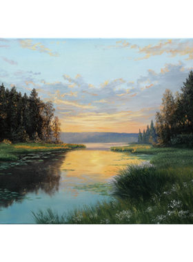 50*70cm 手绘 写实油画  山水 山 户外 风景 高端油画 LJL涂