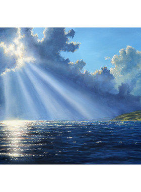 50*70cm 手绘 写实油画 丙烯画  山水 风景 高端油画 LJL涂