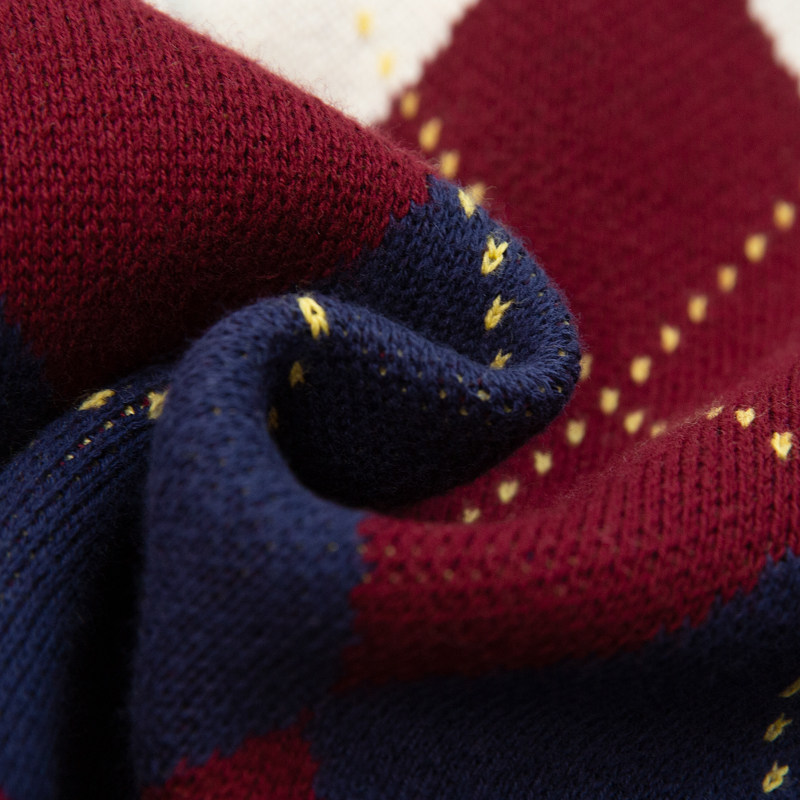 【5折专区】专柜同步男童全棉毛衣秋冬帅气菱格圆领针织上衣线衫,淘宝优惠券,粉丝福利购,淘宝优惠卷