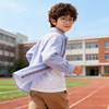 Boys' spring and autumn solid color cotton and linen children's long-sleeved shirts