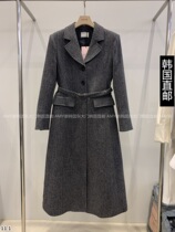 East gate 2023 Winter new BEMAMUSE jacket with large coat with belt 21250375