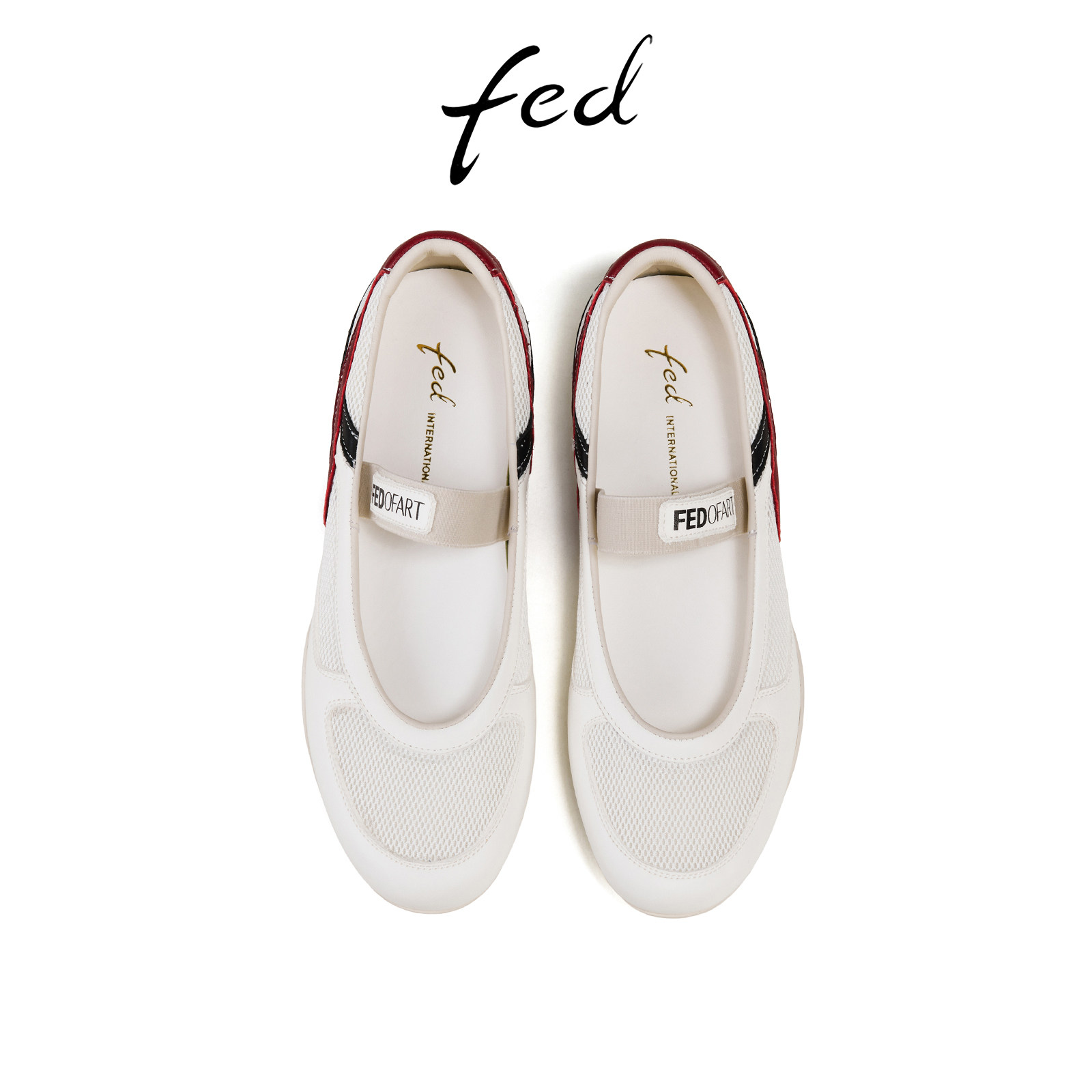 fed牛皮网面女鞋秋季圆头平底浅口妈妈鞋芭蕾玛丽珍运动休闲鞋女,淘宝优惠券,粉丝福利购,淘宝优惠卷