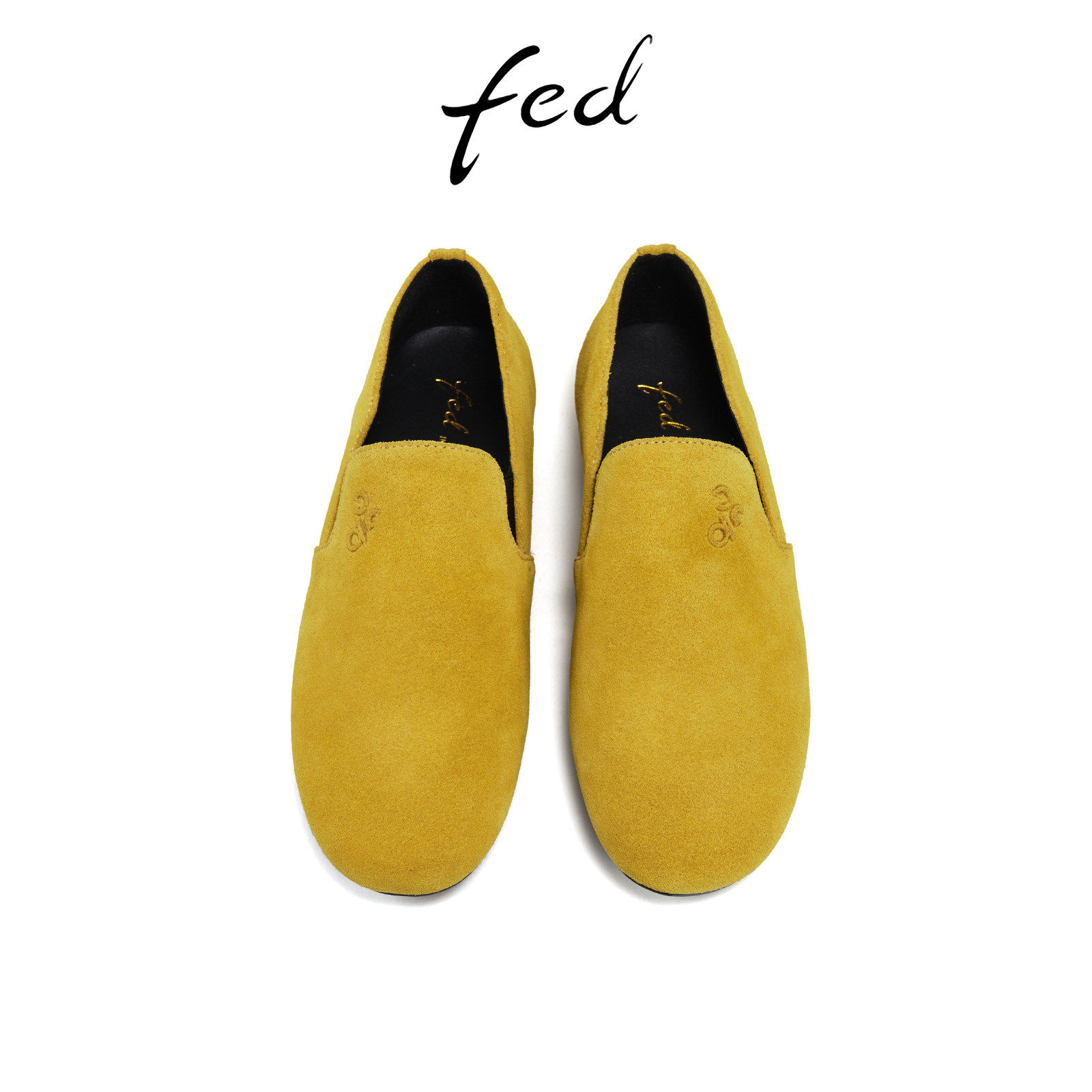 fed高丝光牛反绒秋女鞋圆头低跟软底单鞋女平底鞋一脚蹬豆豆鞋女,淘宝优惠券,粉丝福利购,淘宝优惠卷