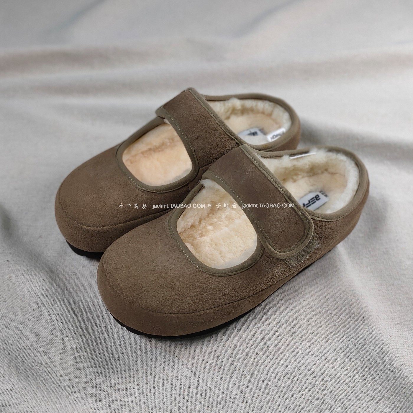 纯原！御寒！清仓特价~保暖有范魔术贴懒人乐福羊毛奶奶面包鞋 女,淘宝优惠券,粉丝福利购,淘宝优惠卷