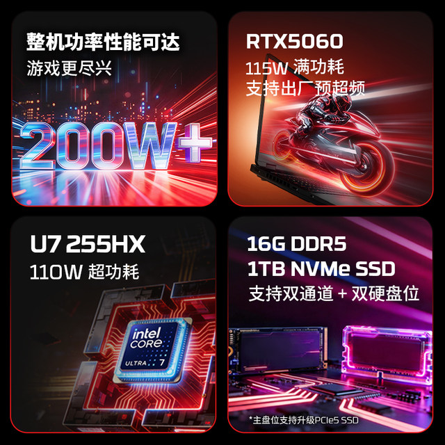 HP HyperX Shadow Elf Pro ທາງເລືອກ Intel Core Ultra7 255HX RTX5060 2026 ແລັບທັອບເກມໃໝ່