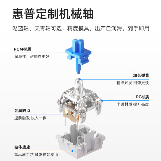 HP customized mechanical keyboard optionally wireless