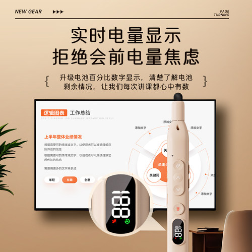 惠普伸缩教鞭多功能激光翻页笔充电ppt教师用触控笔幻灯片多媒体遥控笔上课可书写教学倒计时一体机电子白板 - 图1