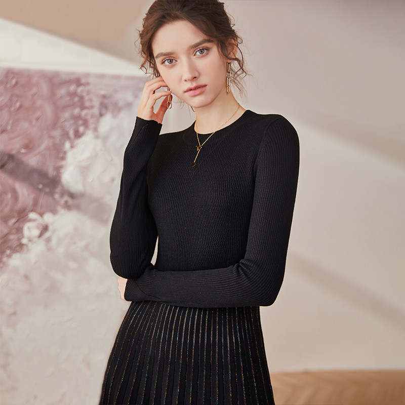 罗衣气质纯色连衣裙女新款优雅毛衣 罗衣连衣裙