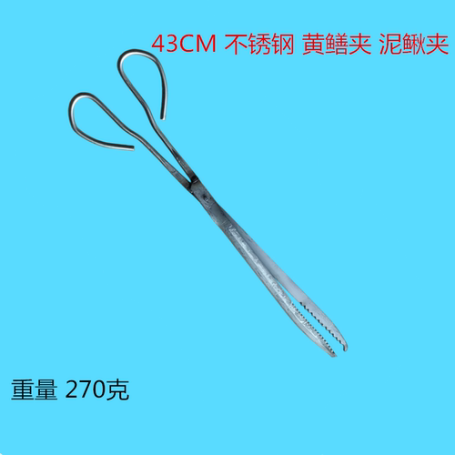 加长加厚黄鳝夹不锈钢鳝鱼钳控鱼器泥鳅夹螃蟹夹鳝鱼夹垃圾夹铁钳 - 图2
