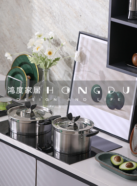 青色几何茶具咖啡大套装