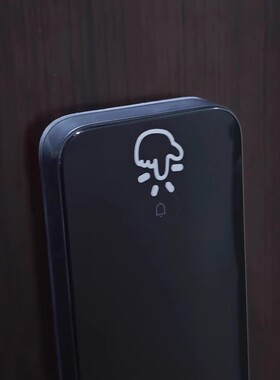 家装饰柜门触碰轻按开启冲水按下提示创意手指贴纸黑色金色防水