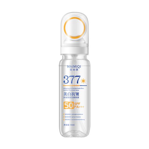 高倍防晒喷雾377美白防晒喷雾SPF50高倍防紫外线清爽防晒防水男女 - 图3