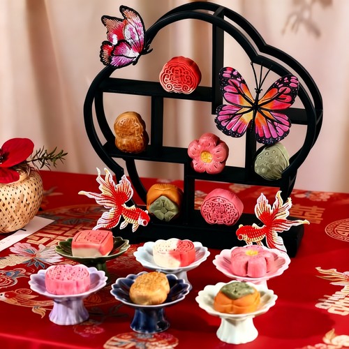 订婚糕点架摆盘全套摆件小物件中式喜饼点心甜品台布置结婚摆台 - 图1