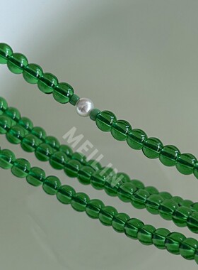 森系mini绿水晶串珠叠戴锁骨链