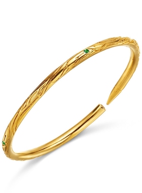 哪咤同款手镯金店同款黄金色金镯子乾坤圈手环周边饰品戒指项链女