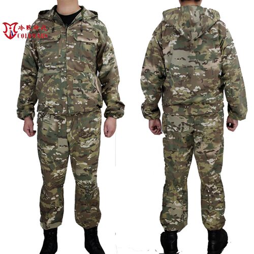 冷战时代外贸俄罗斯KMX迷彩服作战服外衣套服小绿人罩衣白花迷彩 - 图2