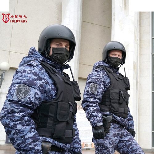 冷战直采俄军公发蓝点奥摩迷彩防寒服雪地作战重型棉质作训军大衣 - 图2