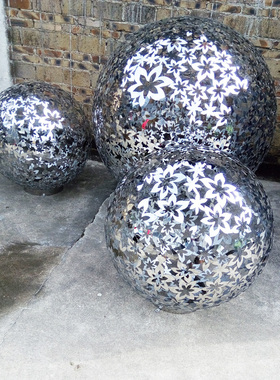 室外厚实不锈钢灯罩摆球中式灯球